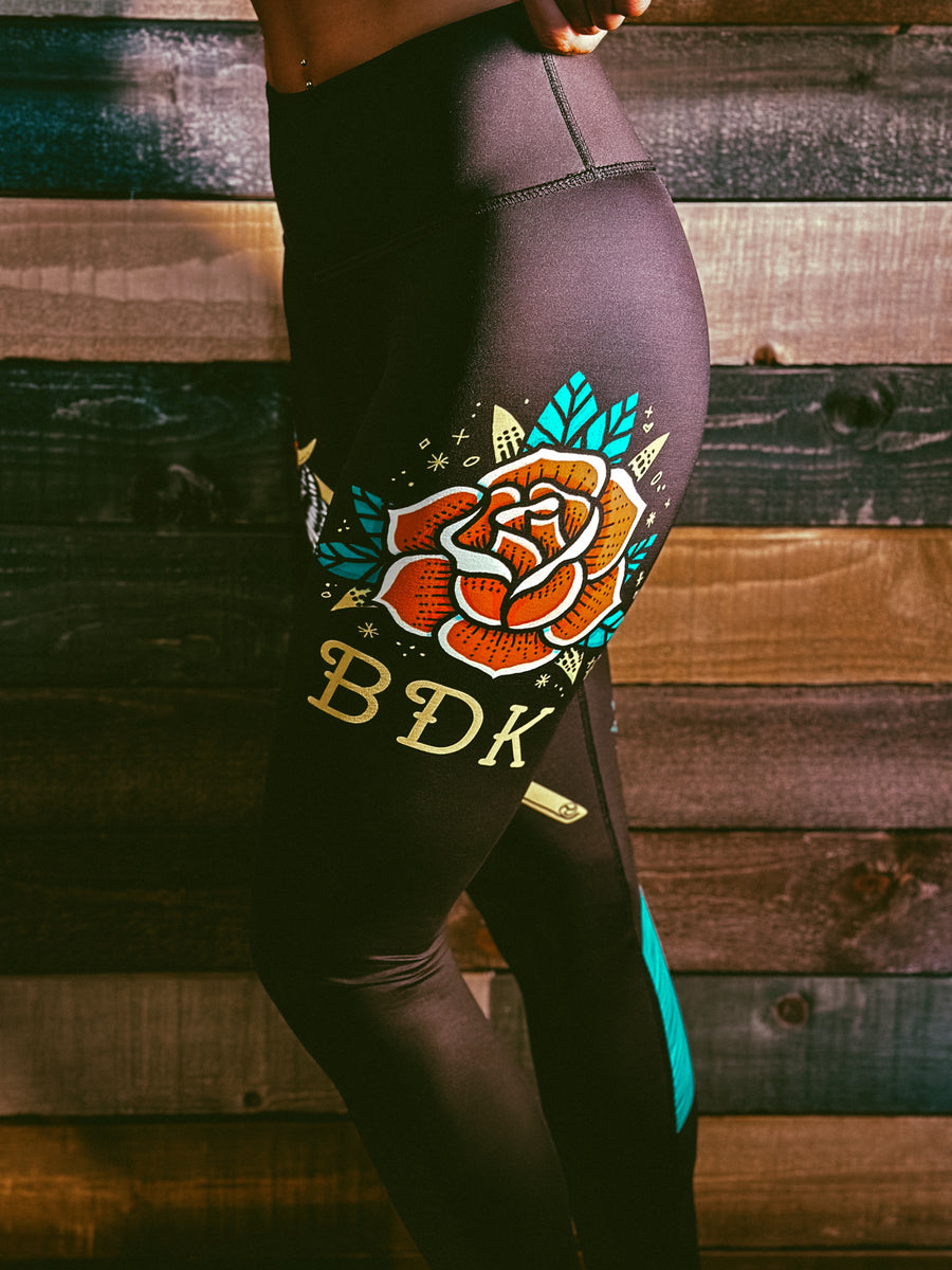 THE BLACK FEMALE SAMURAI LEGGINGS GURU KILLER