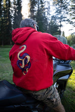 PRE-ORDER  -  THE RAW SERPENT HOODIE - RED