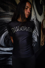 WOMEN'S TECHNO CAMO SHORT SLEEVE RASH GUARD