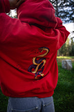 PRE-ORDER  -  THE RAW SERPENT HOODIE - RED