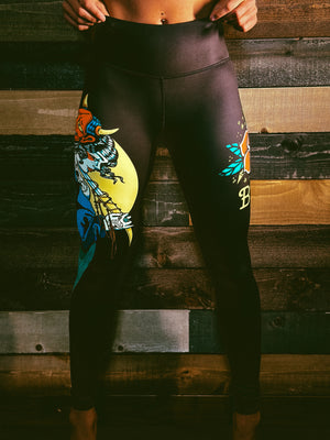 THE BLACK FEMALE SAMURAI LEGGINGS