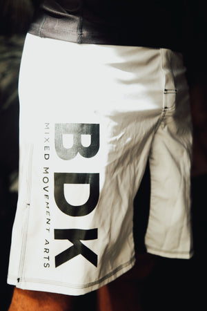 THE CLASSIC WHITE BDK FIGHT SHORTS