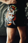 WOMEN’S BLACK DEVIL MASK FIGHT SHORTS