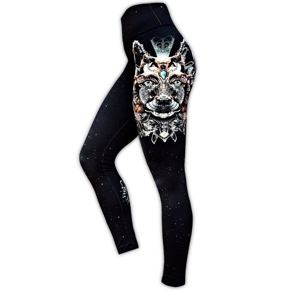 Buy Black Owl Leggings, Printed Leggings, Women Leggings, Yoga